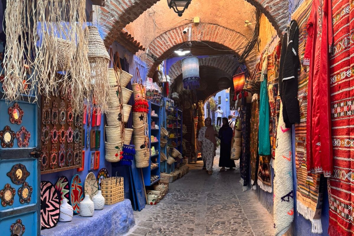 The blue-painted streets of Chefchaouen